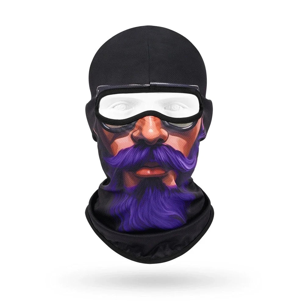 Purple Haze BG-13 3D printed balaclava – product photo on white background