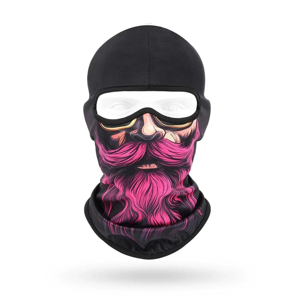 Hot Pink Beard BG-22 3D printed balaclava – product photo on white background