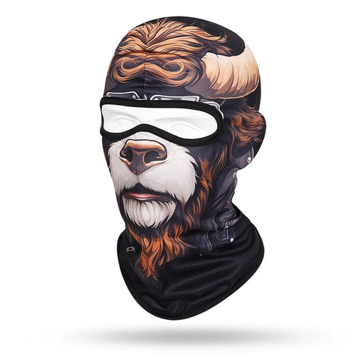 Brown Monkey WC-23 3D printed balaclava – product photo on white background