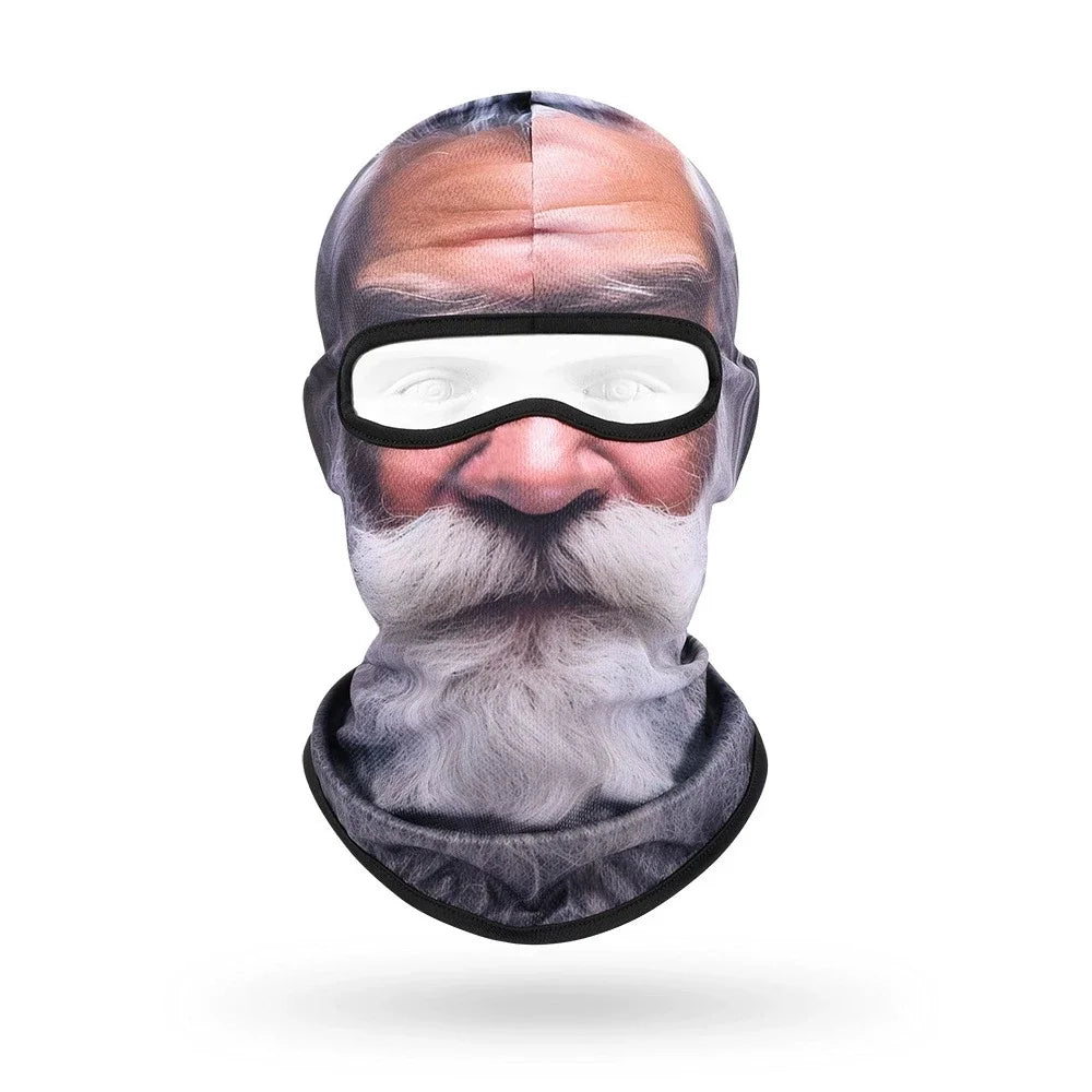 Silver Grandpa BG-07 3D printed balaclava – product photo on white background