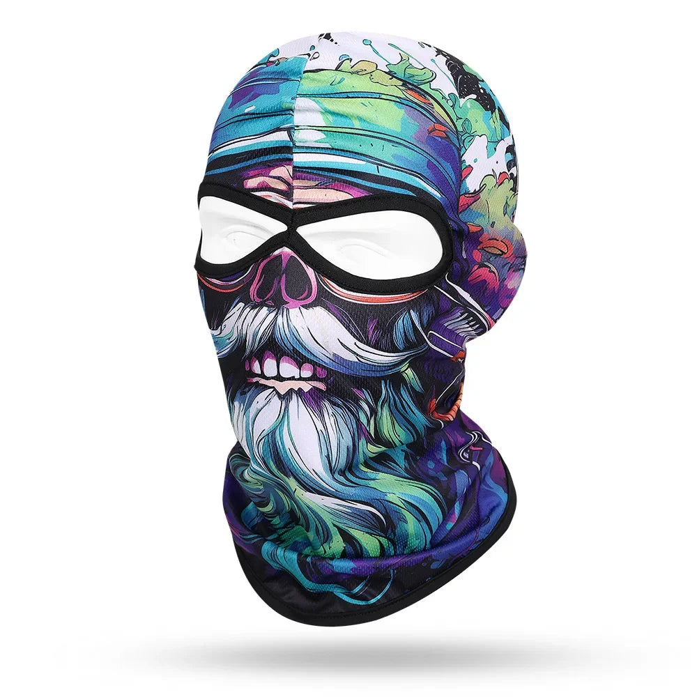 Rainbow Skull SB-18 3D printed balaclava – product photo on white background
