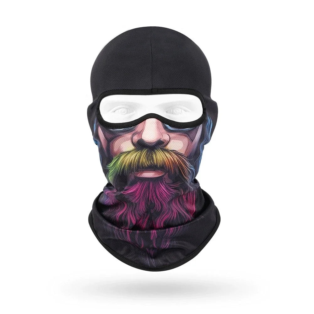 Purple Wizard BG-04 3D printed balaclava – product photo on white background