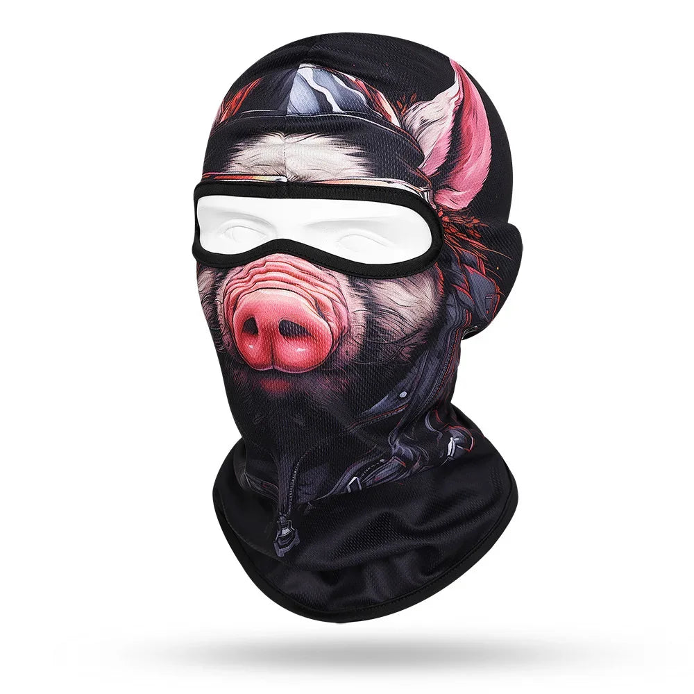 Farm Pig WC-14 3D printed balaclava – product photo on white background