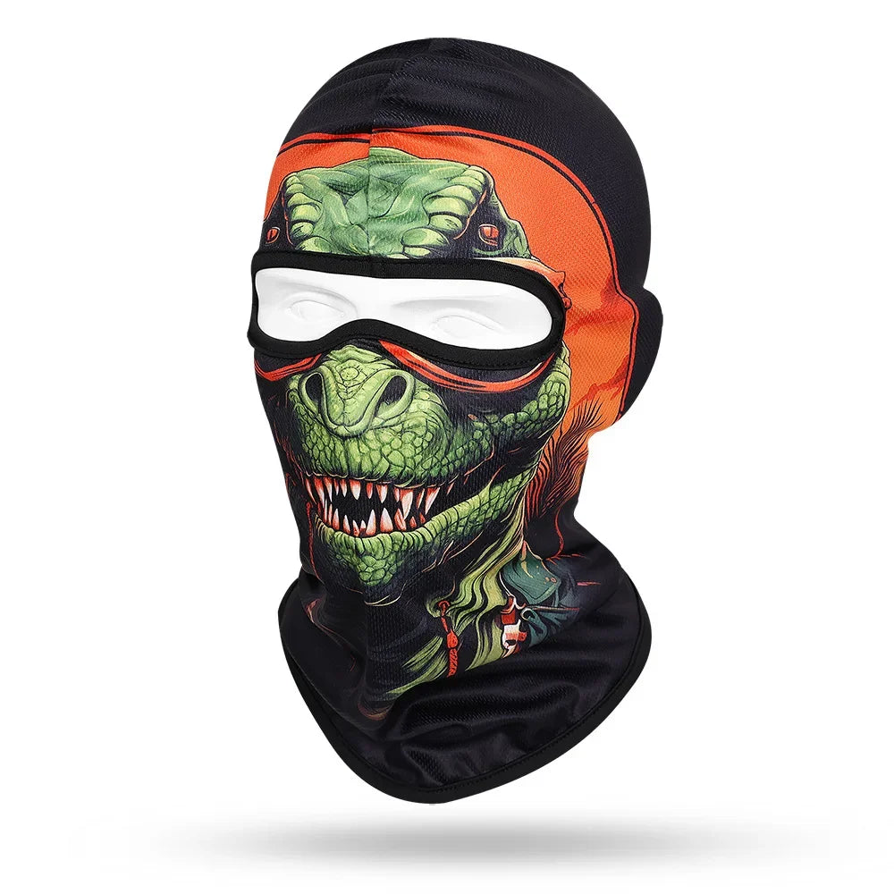 Green Dragon WC-21 3D printed balaclava – product photo on white background