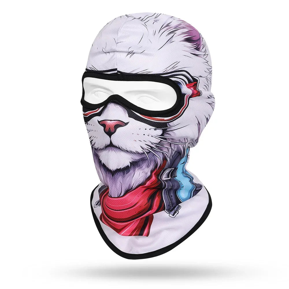 Snow Cat WC-25 3D printed balaclava – product photo on white background