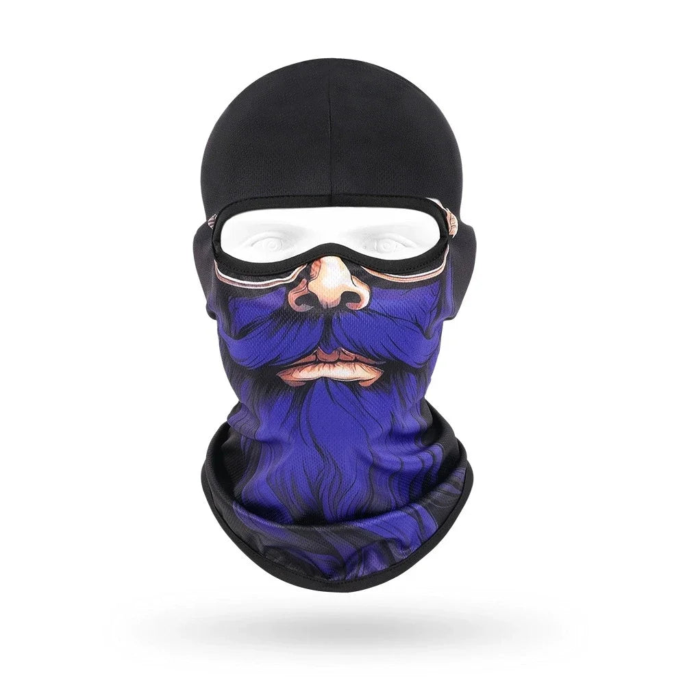 Royal Blue BG-24 3D printed balaclava – product photo on white background
