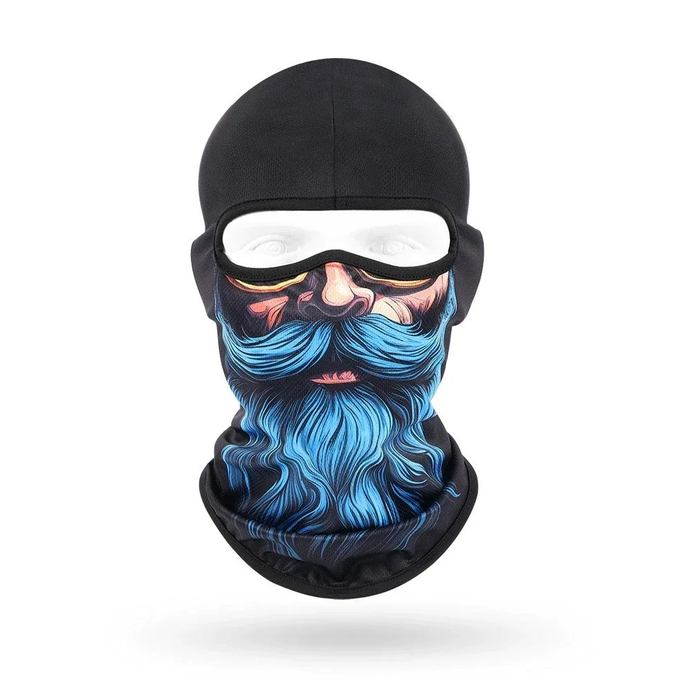 Ice Blue Beard BG-18 3D printed balaclava – product photo on white background