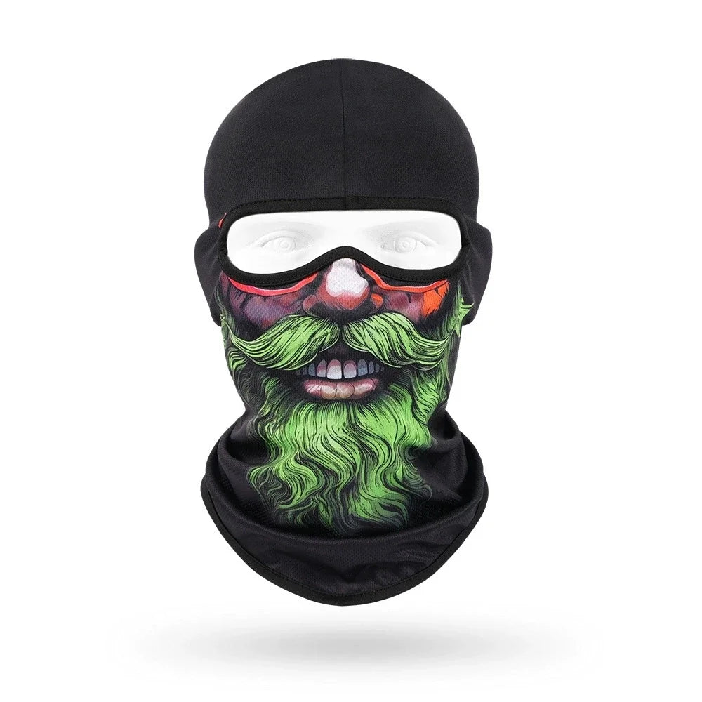 Jolly Green BG-09 3D printed balaclava – product photo on white background
