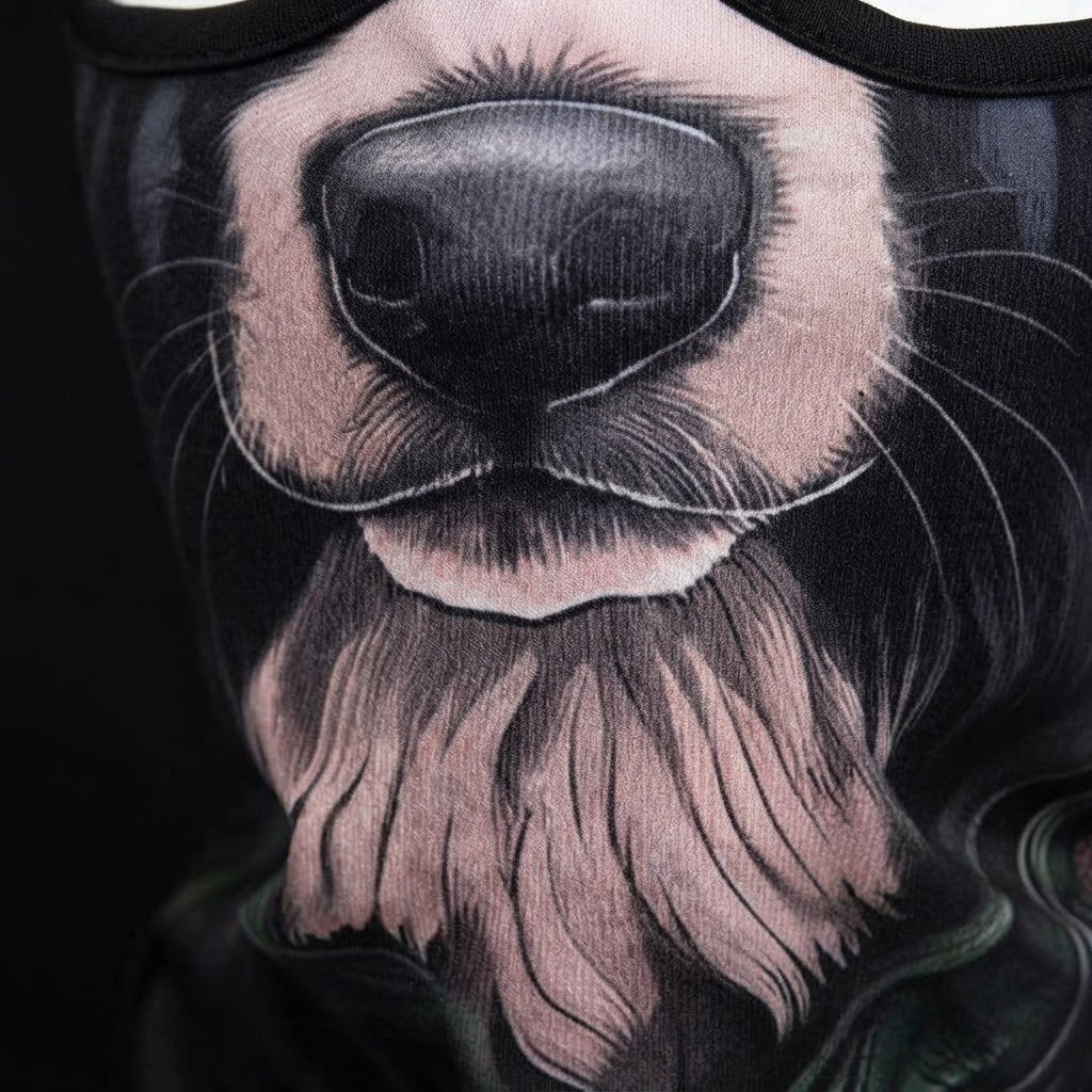 Bulldog WC-30 3D printed balaclava – close-up of the printed design
