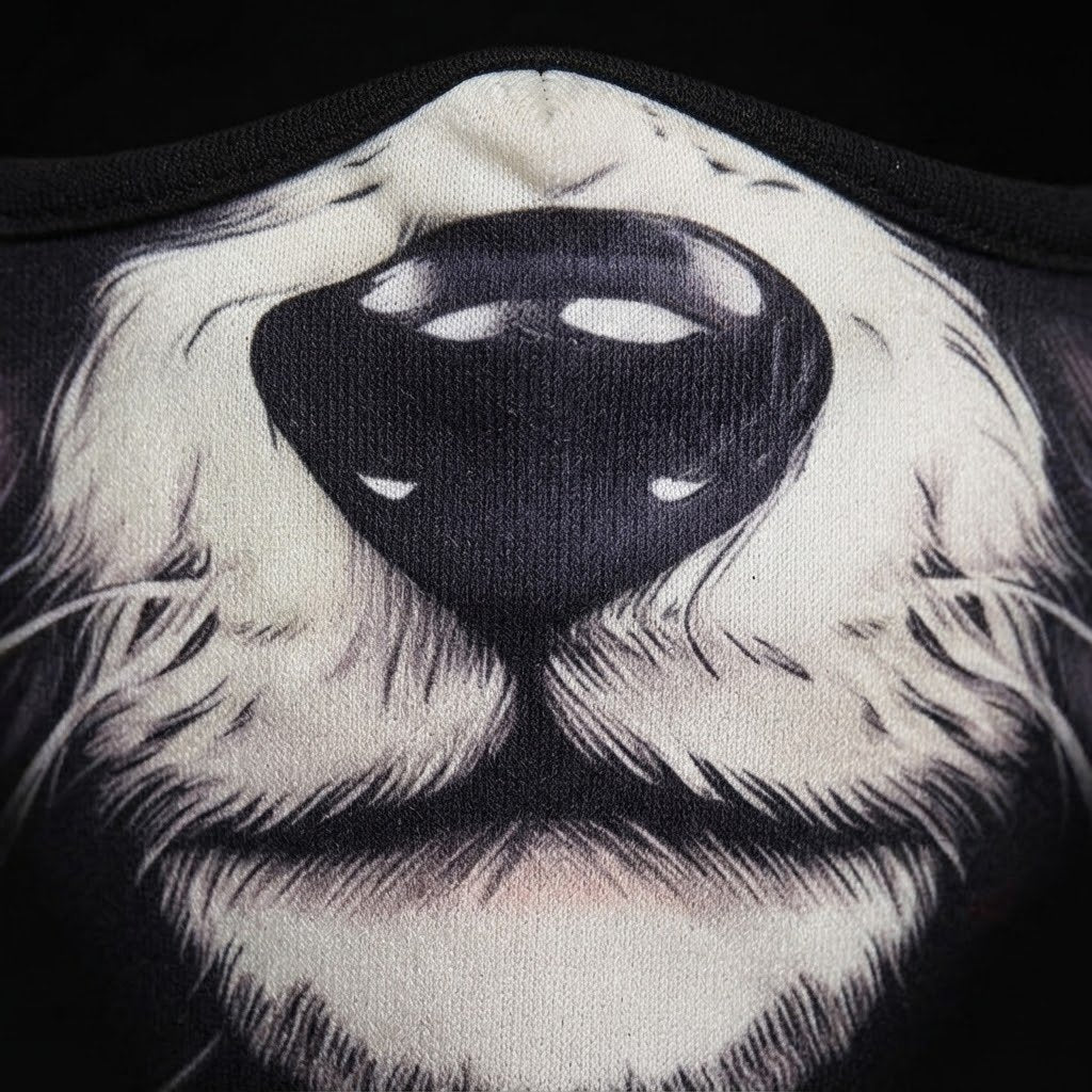 Beagle WC-31 3D printed balaclava – close-up of the printed design