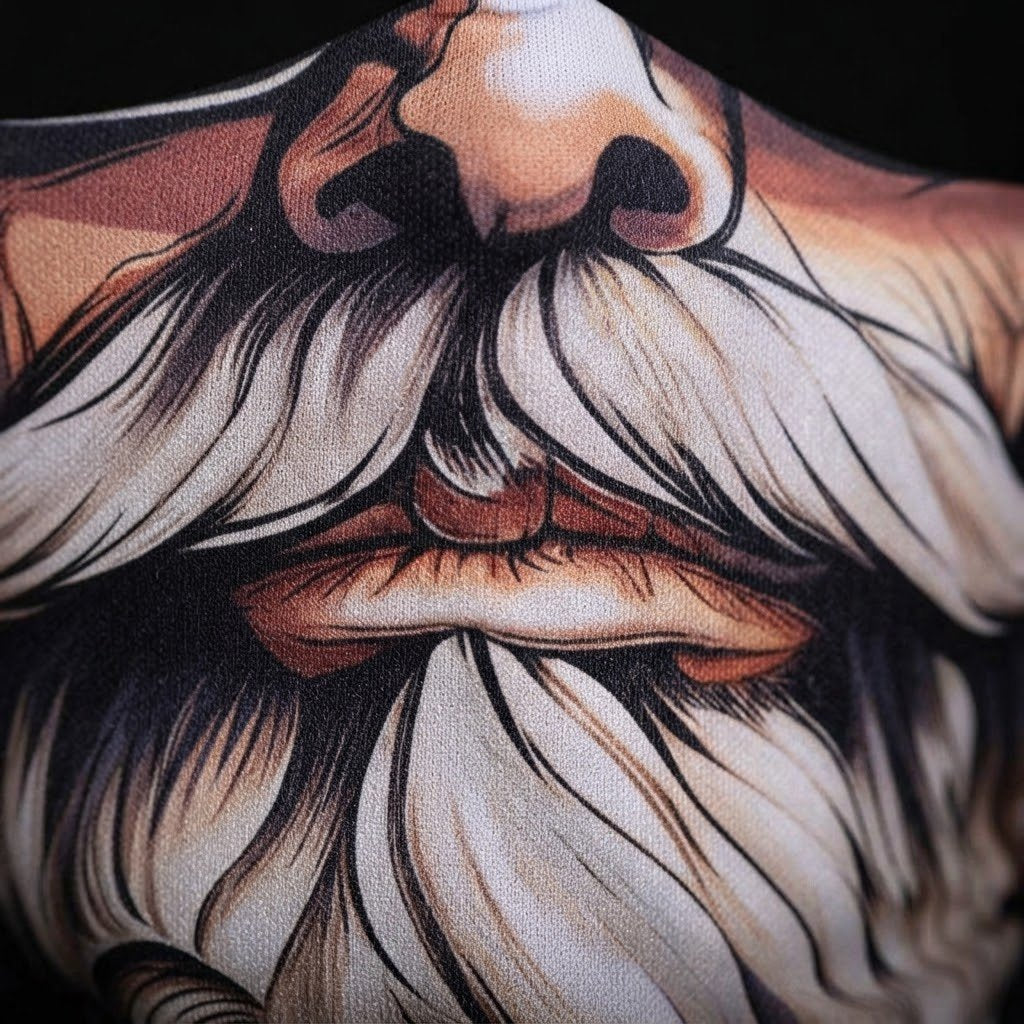 Frost Skull SB-11 3D printed balaclava – close-up of the printed design