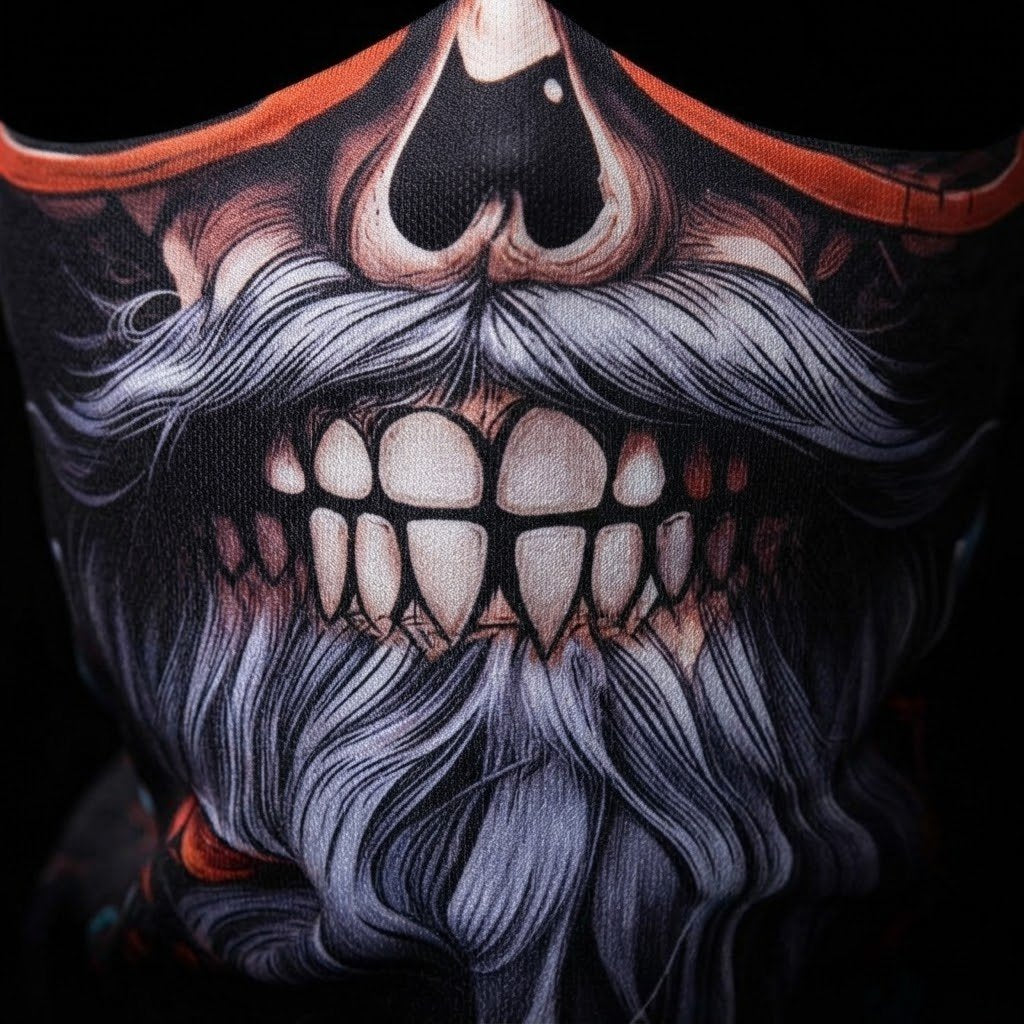 Shadow Skull SB-19 3D printed balaclava – close-up of the printed design