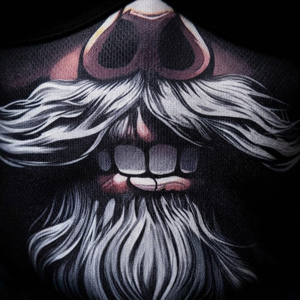 Skull Captain SB-23 3D printed balaclava – close-up of the printed design