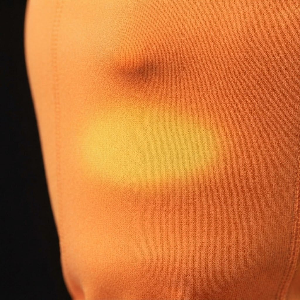 HeatWave Orange Long HW-03 balaclava – fabric detail with color change