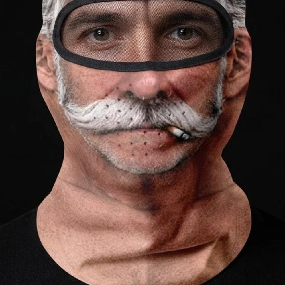 Old Sailor SF-20 3D printed balaclava – close-up of the printed design