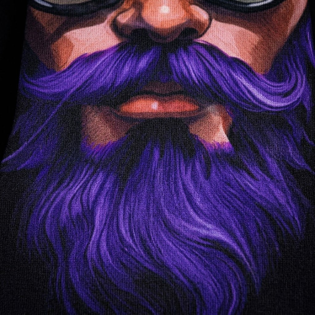 Purple Haze BG-13 3D printed balaclava – close-up of the printed design