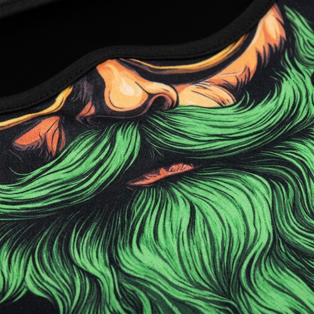 Emerald Beard BG-17 3D printed balaclava – close-up of the printed design