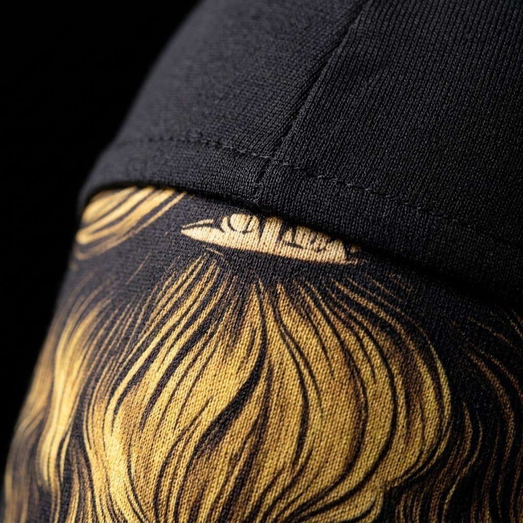 Golden Beard BG-20 3D printed balaclava – close-up of the printed design