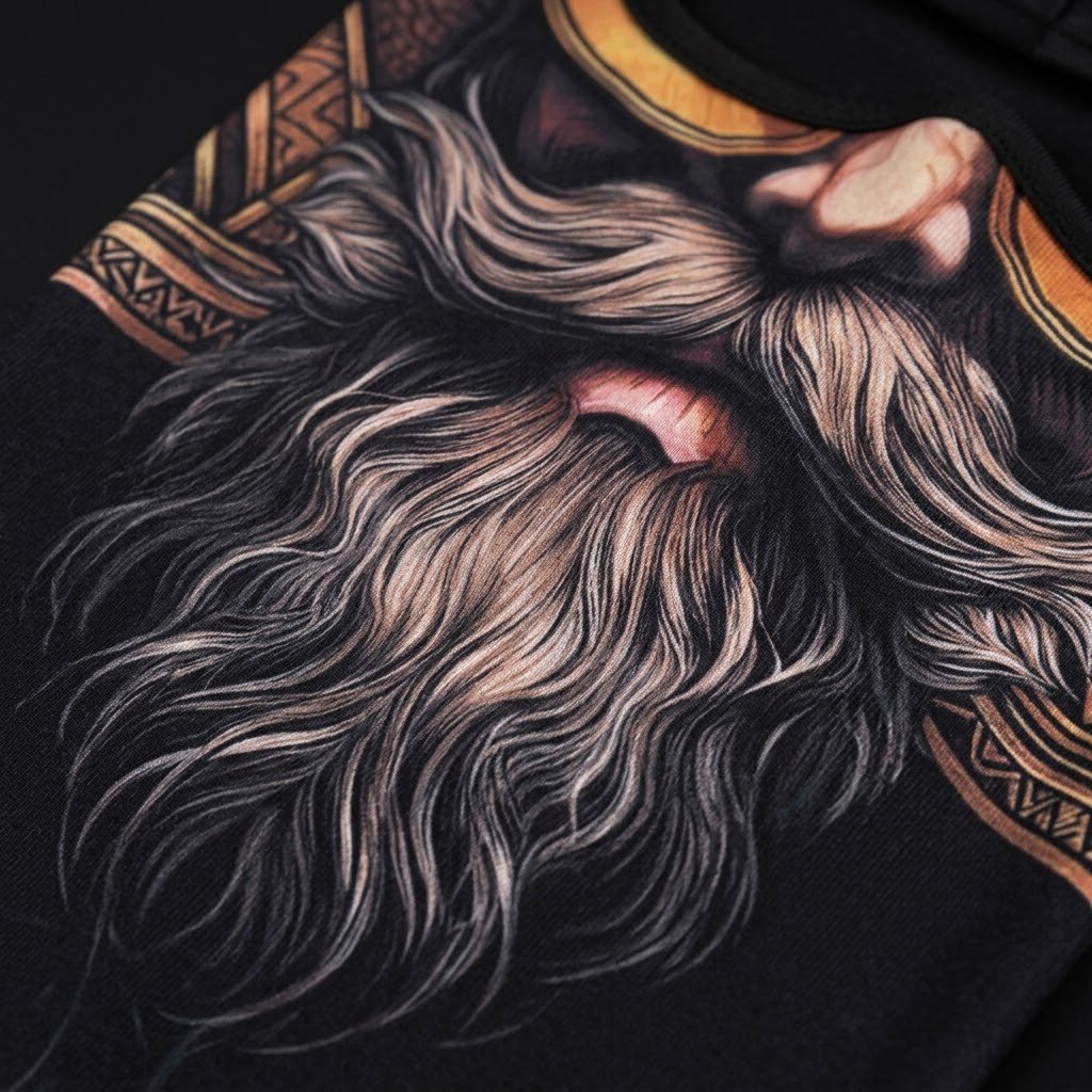 Iron Beard BG-21 3D printed balaclava – close-up of the printed design