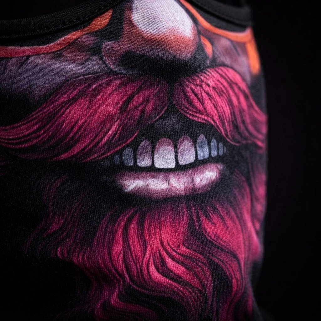 Berry Beard BG-29 3D printed balaclava – close-up of the printed design