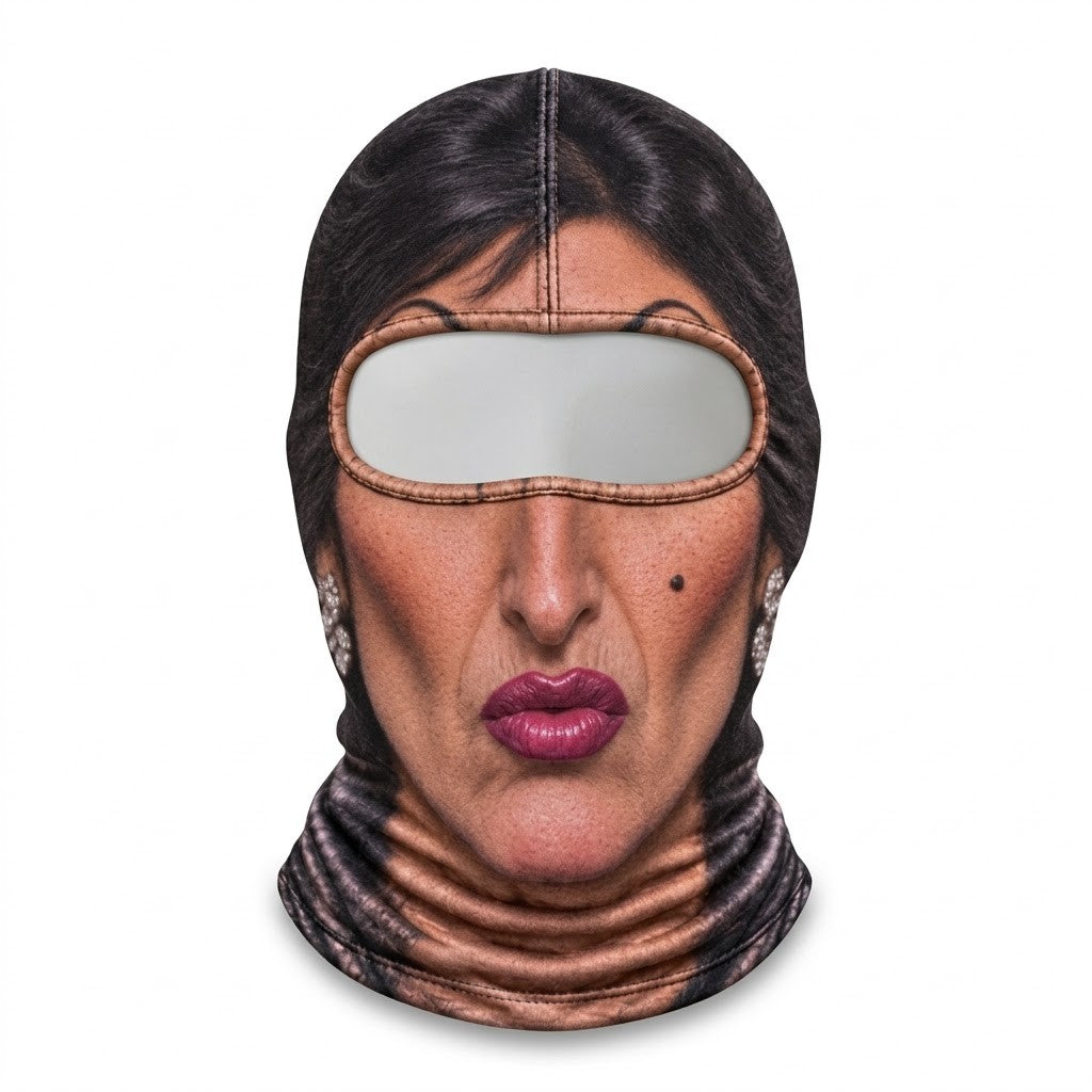 Dark Lady SF-01 3D printed balaclava – product photo on white background