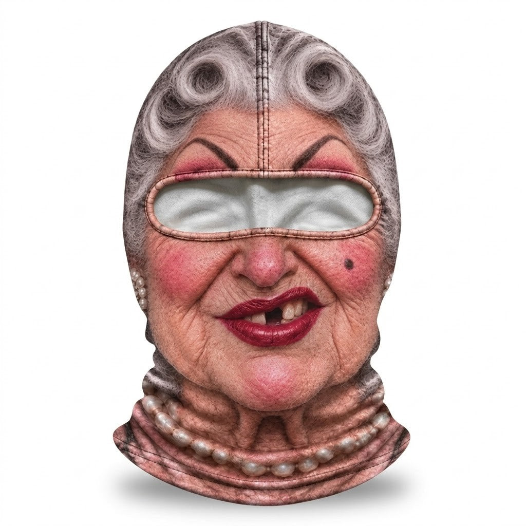 Granny Pearls SF-05 3D printed balaclava – product photo on white background