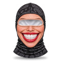Red Lips Smile SF-08 3D printed balaclava – product photo on white background
