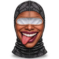 Tongue Out Lady SF-11 3D printed balaclava – product photo on white background