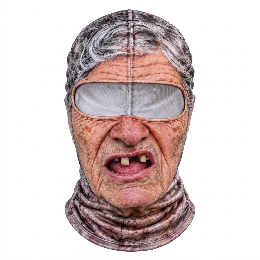 Granny Gap Tooth SF-13 3D printed balaclava – product photo on white background