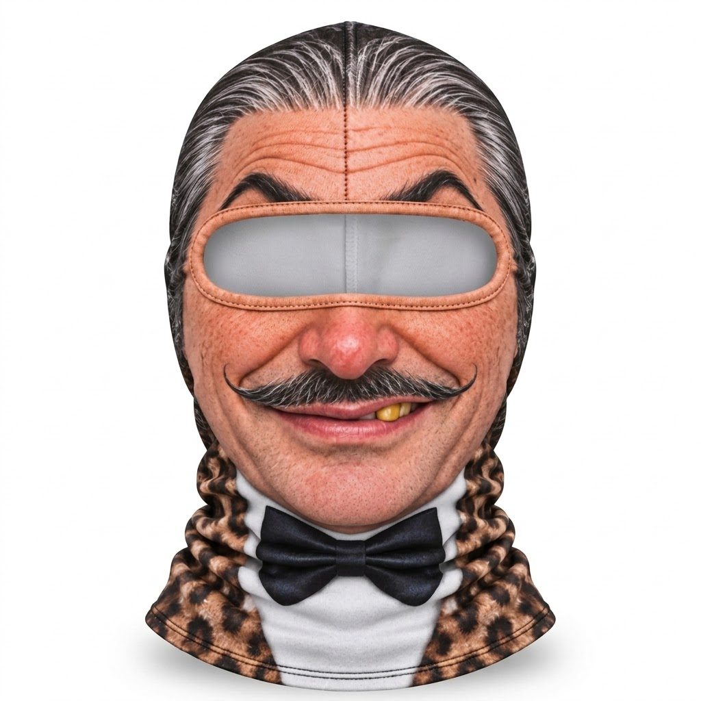 Bow Tie Gentleman SF-16 3D printed balaclava – product photo on white background