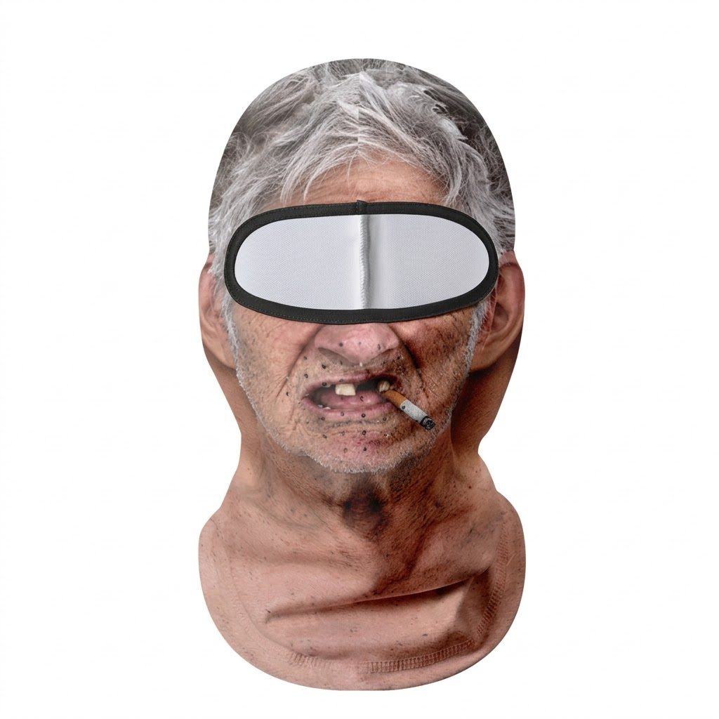 Cigarette Charlie SF-21 3D printed balaclava – product photo on white background