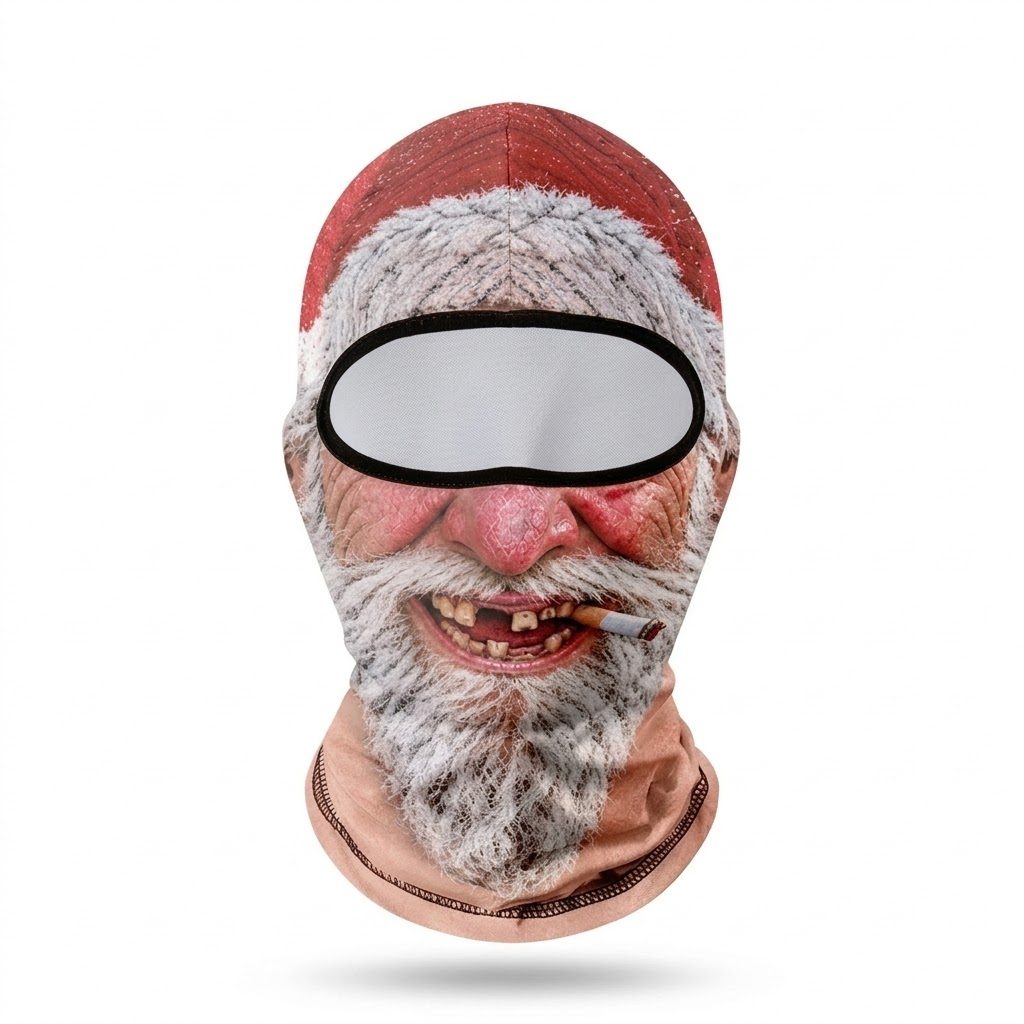 Jolly Santa SF-23 3D printed balaclava – product photo on white background