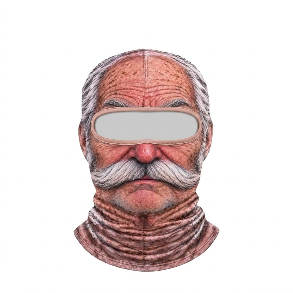 Grumpy Grandpa SF-26 3D printed balaclava – product photo on white background